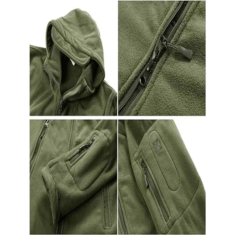 Military Tactical Fleece Hooded Jacket