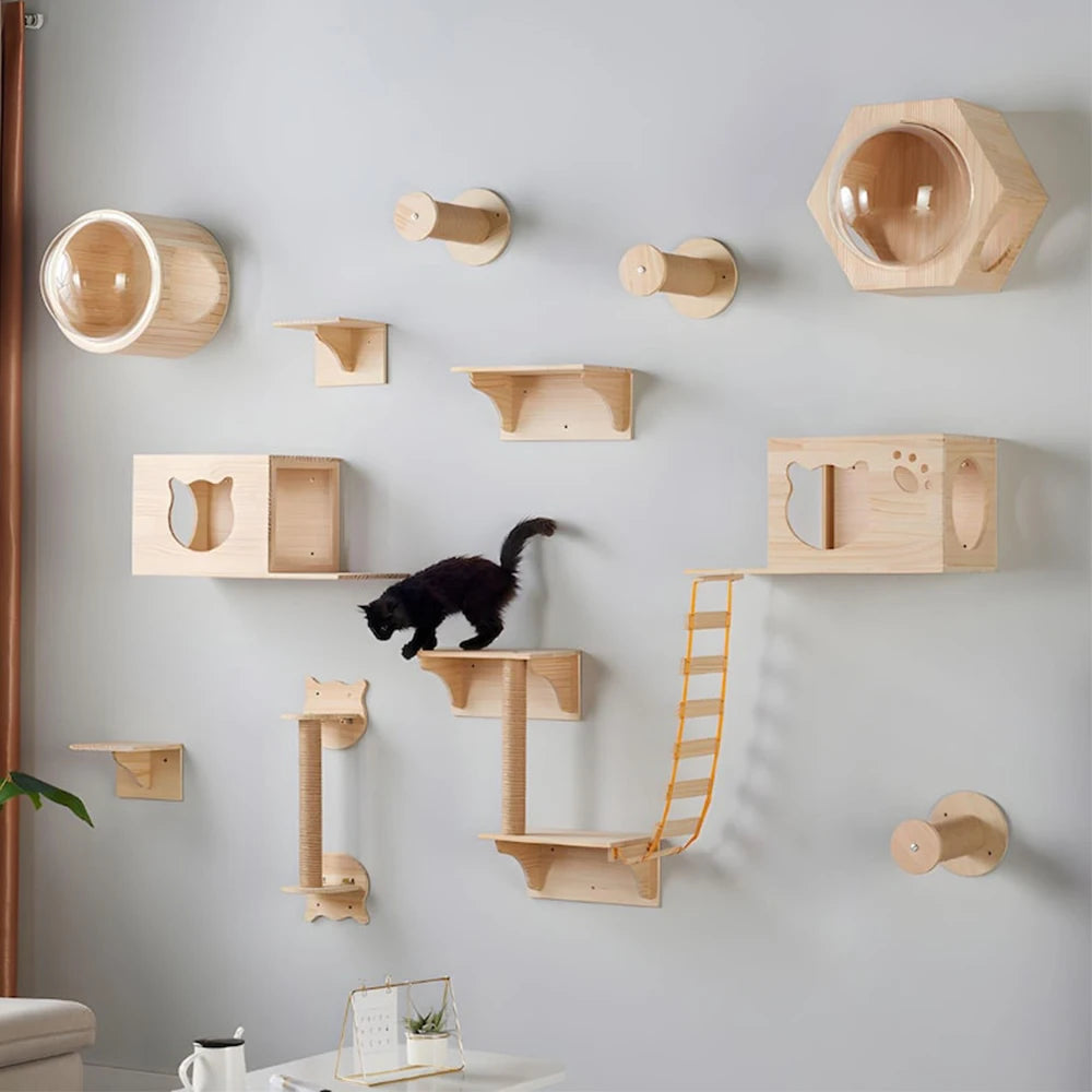 Wall-Mounted Climbing Shelves Cat Furniture