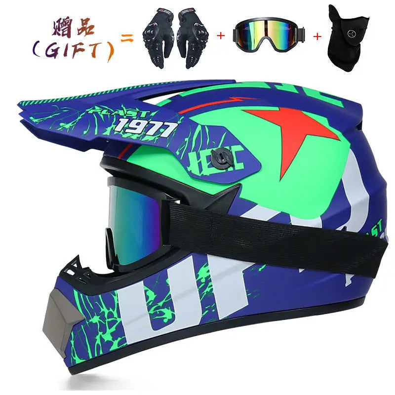 3 Piece Off-Road Helmet Set