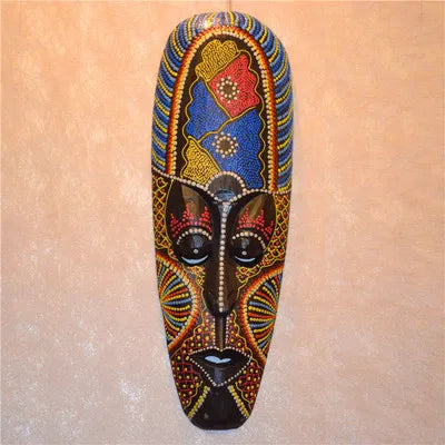 Handmade African Stippling Mask Face Wall Decor