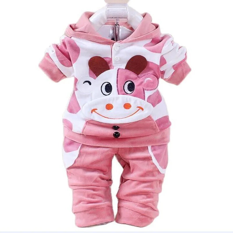 Children Clothing Sport  T-shirt+PantsKeep warm Outfit Suit