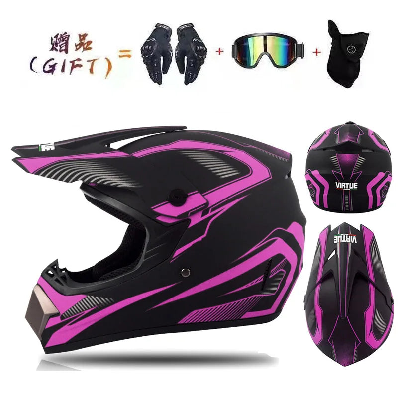 3 Piece Off-Road Helmet Set