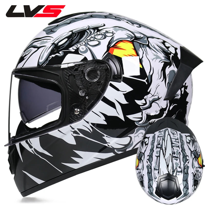 Full Face Double Visor Racing Helmet