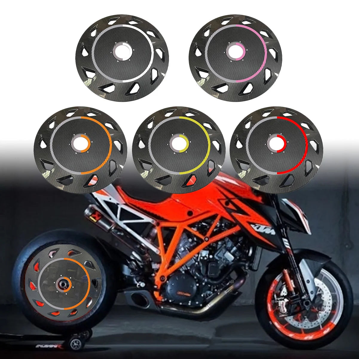 Motorcycle Rear Gear Protective Wheel Cover Carbon