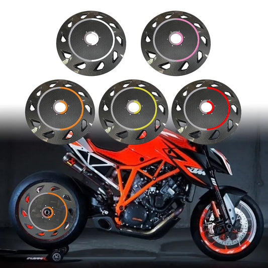 Motorcycle Rear Gear Protective Wheel Cover Carbon