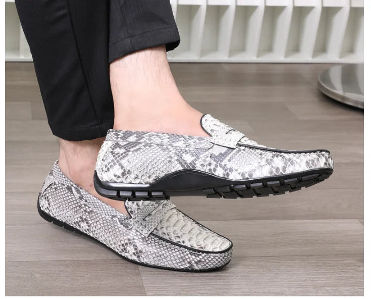 Real Genuine python skin leather men fashion shoe