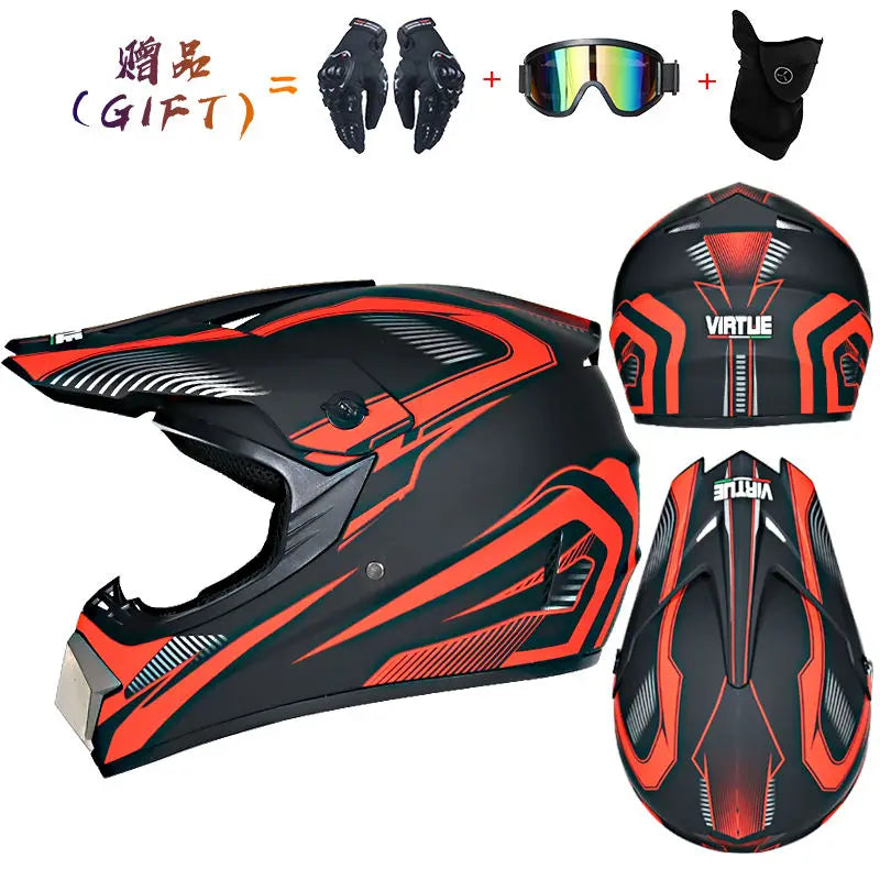 3 Piece Off-Road Helmet Set