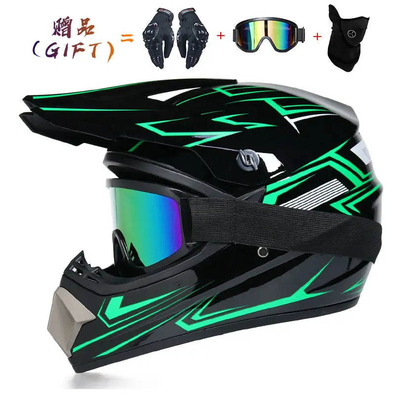 3 Piece Off-Road Helmet Set