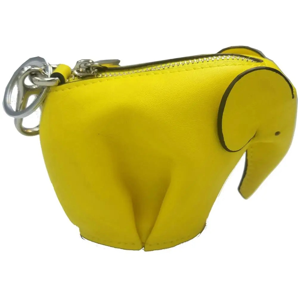 Elephant Shaped Coin Purse Genuine Leather