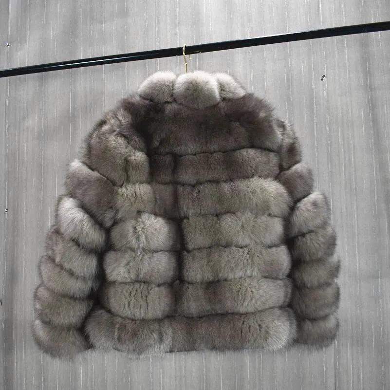 Real Fox Fur Coat Women Vest Detachable