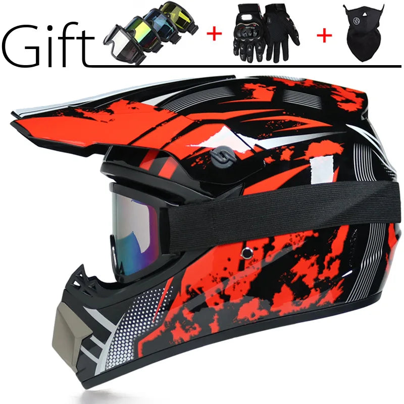 3 Piece Off-Road Helmet Set