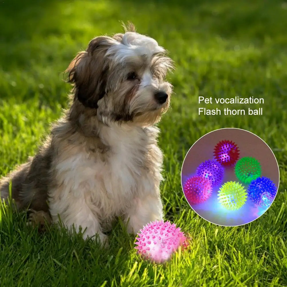 Dog Squeaky Toys Colorful Soft Rubber Luminous