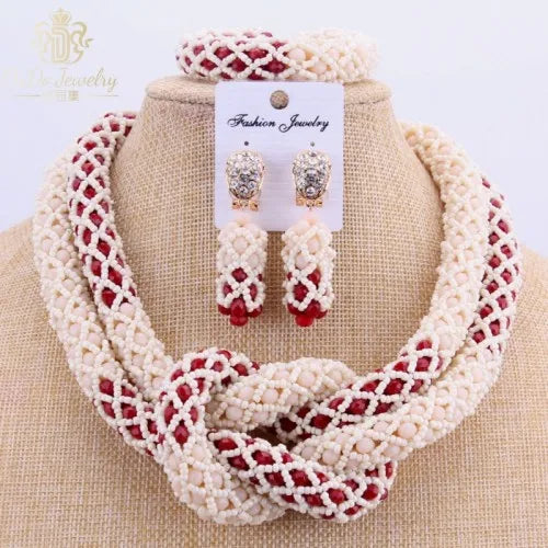 Chunky Women Royal Blue African Beads Bridal Jewelry Sets For Wedding Nigerian Beads Necklace Earrings Bracelet Set Of Jewelry