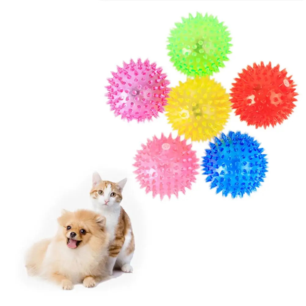 Dog Squeaky Toys Colorful Soft Rubber Luminous