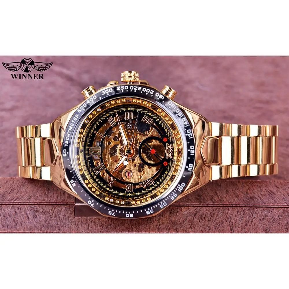 Mechanical Sport Design Bezel Fashion Watch