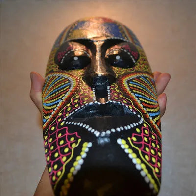 Handmade African Stippling Mask Face Wall Decor