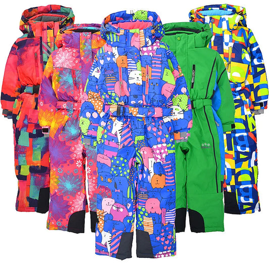 Children's winter outdoor ski suit windproof