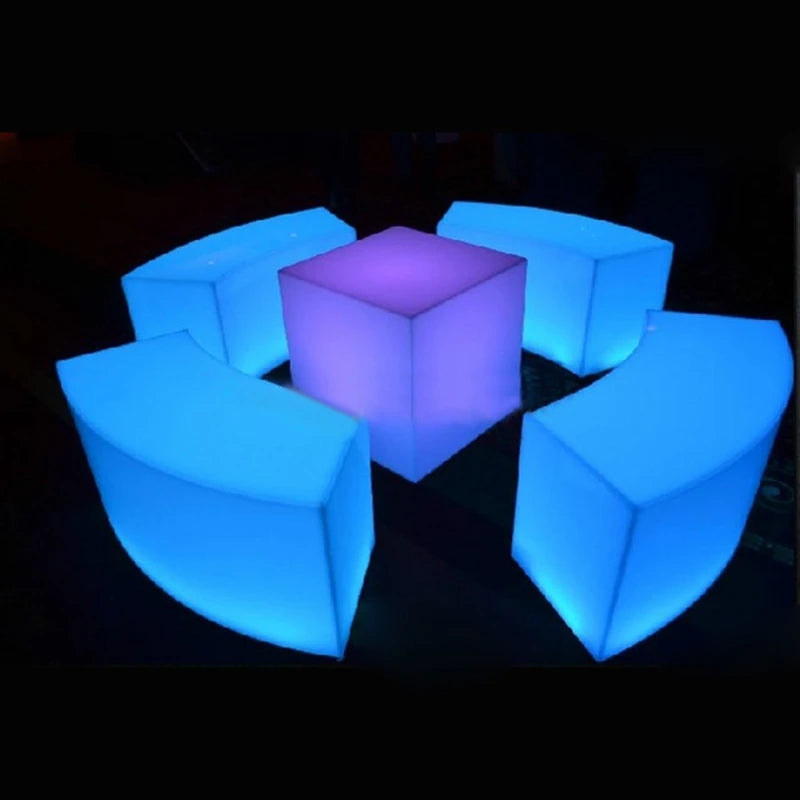 LED Bar Chair Stool, Waterproof, Rechargeable, 16 Color Changing, Home Furniture, SK-LF29, L120 * W43 * H43cm