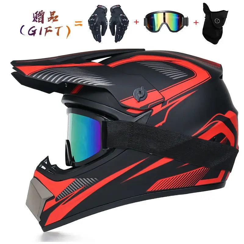 3 Piece Off-Road Helmet Set