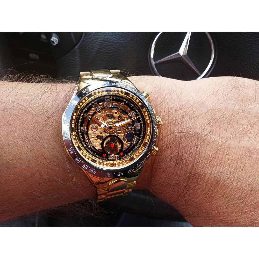 Mechanical Sport Design Bezel Fashion Watch