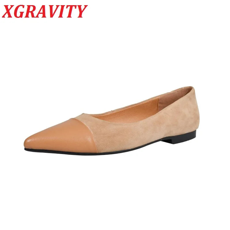 Plus Size Women Flat Shoes Pointed Toe Fashion Slip On