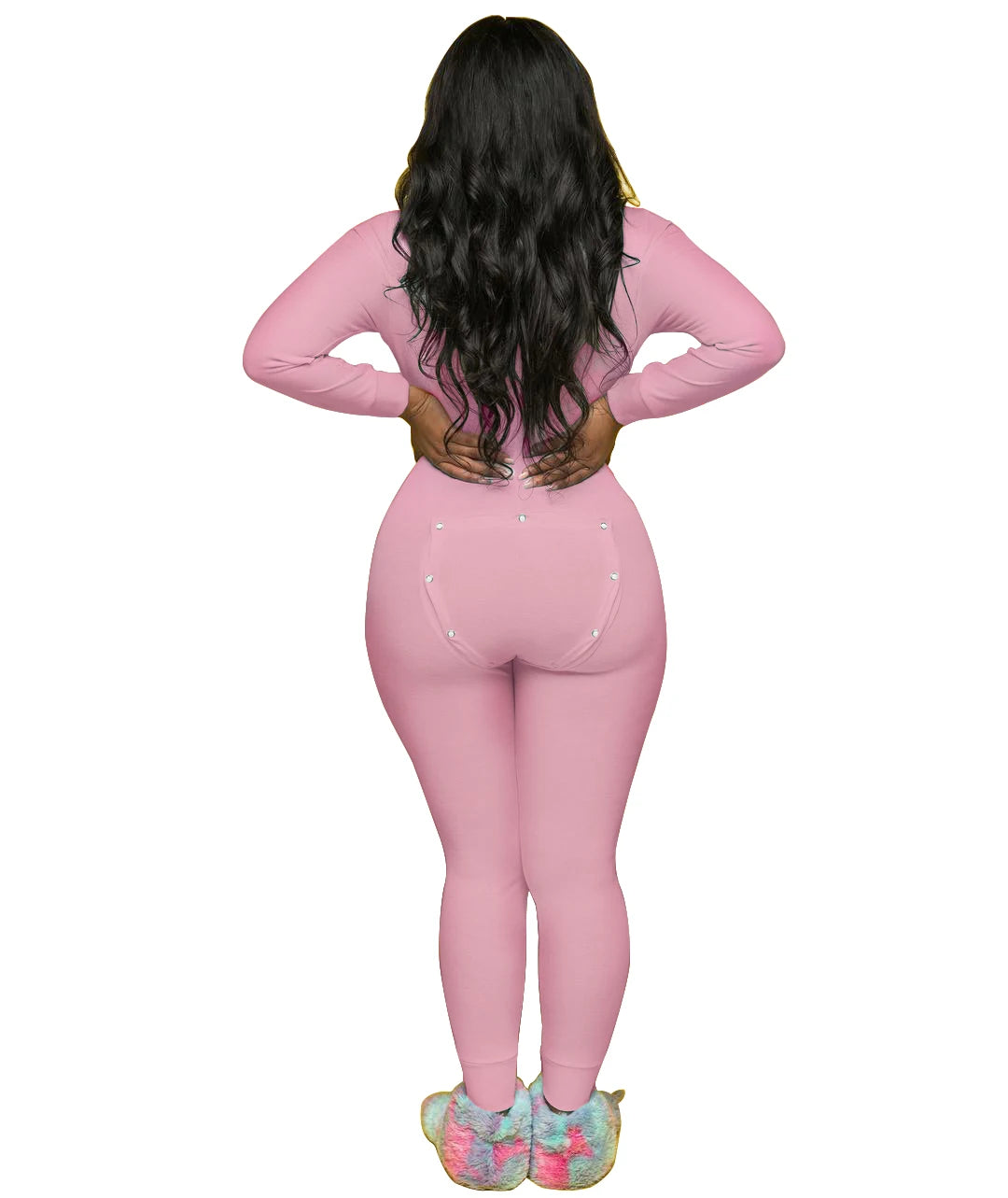 Long Sleeve Jumpsuit V-Neck Slim Fit Romper