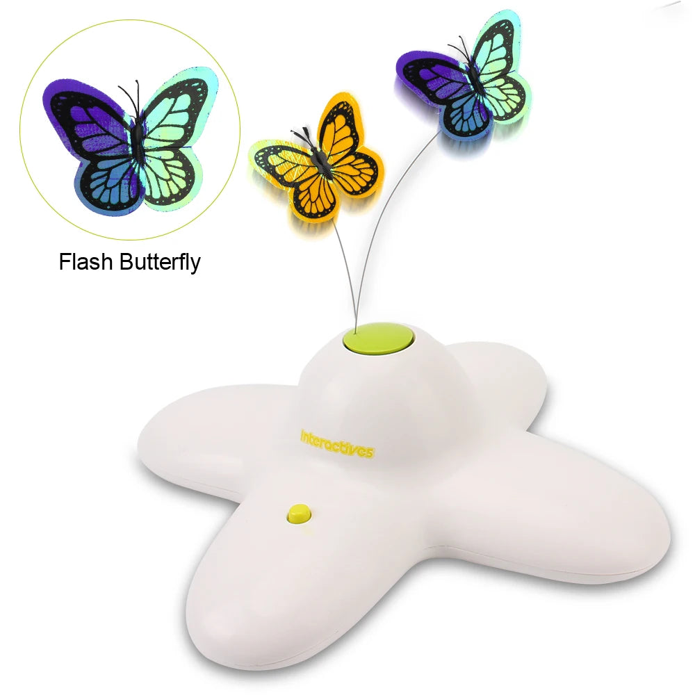 Cat Toy Interactive Flutter Bug 360 Degree Rotating Motion