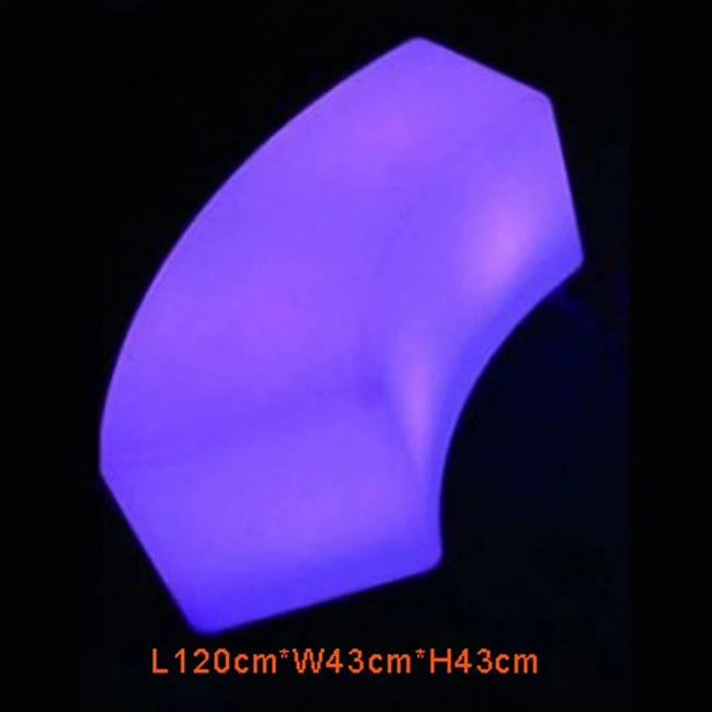 LED Bar Chair Stool, Waterproof, Rechargeable, 16 Color Changing, Home Furniture, SK-LF29, L120 * W43 * H43cm