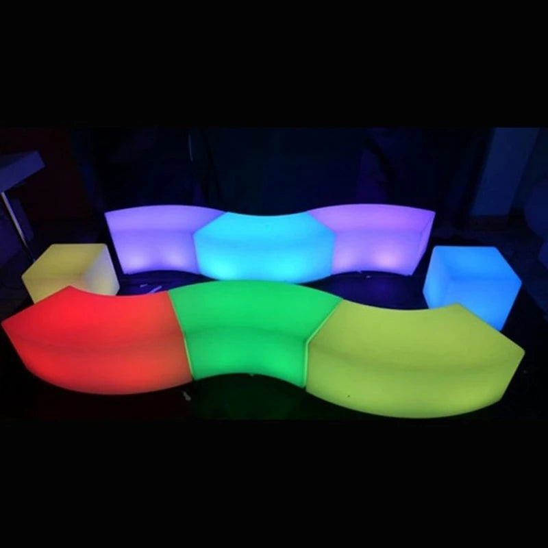 LED Bar Chair Stool, Waterproof, Rechargeable, 16 Color Changing, Home Furniture, SK-LF29, L120 * W43 * H43cm