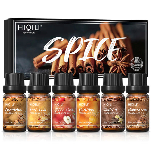 Spice Fragrance Oil 6 Gift Set100% Pure Perfume Oil for Aromatherapy