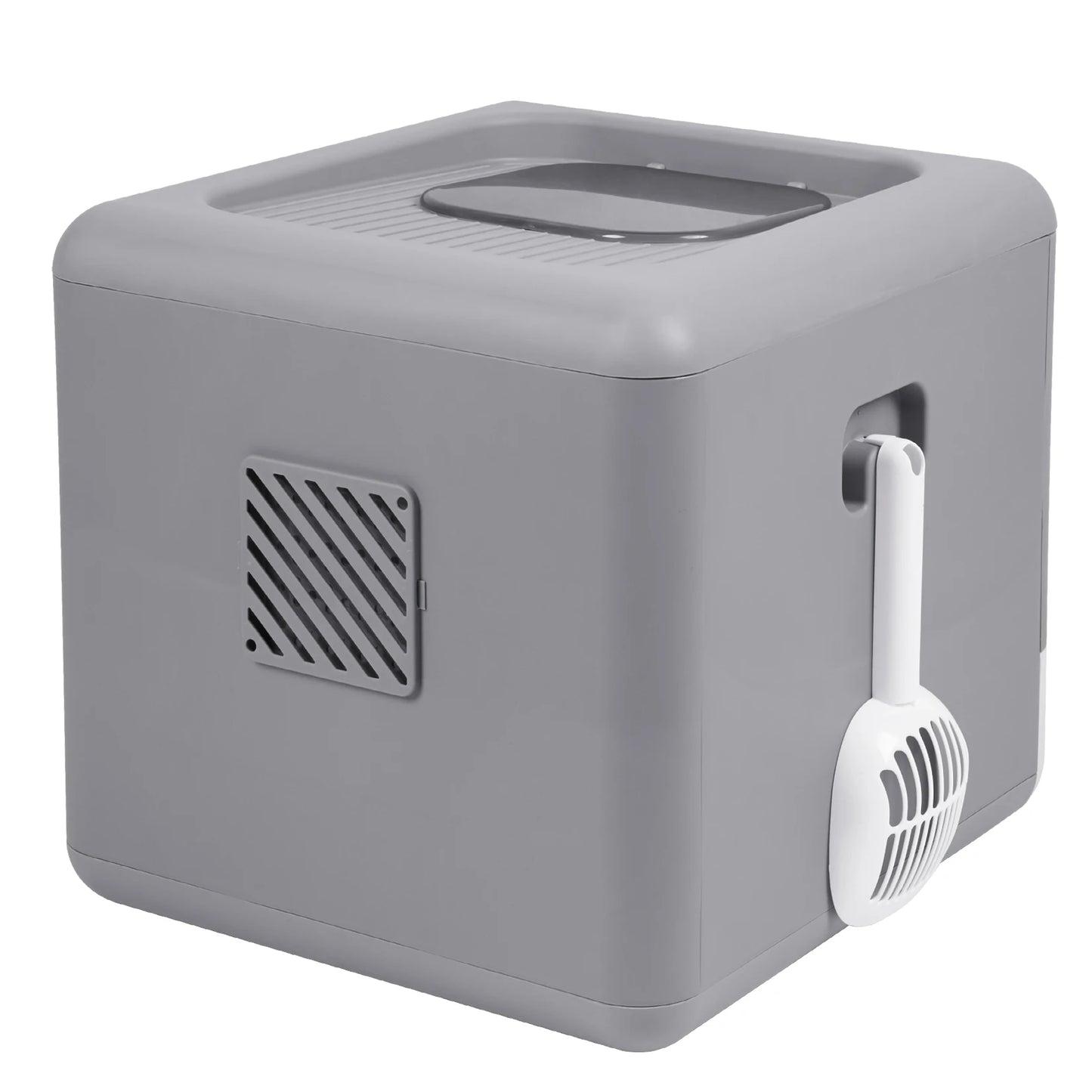 Cat Litter Box Foldable Top Entry Litter Box with Scoop Drawer