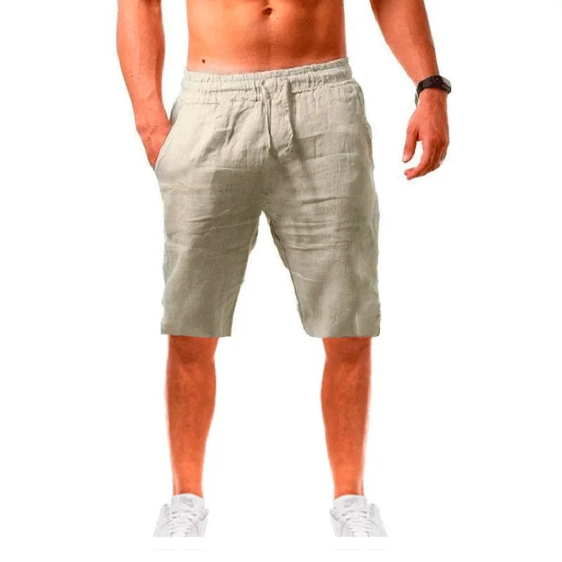 Men's Cotton Linen Shorts Breathable S-3XL