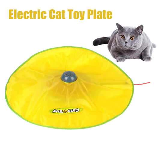 4 Speeds Electric Cat Plate Interactive Pet Toy