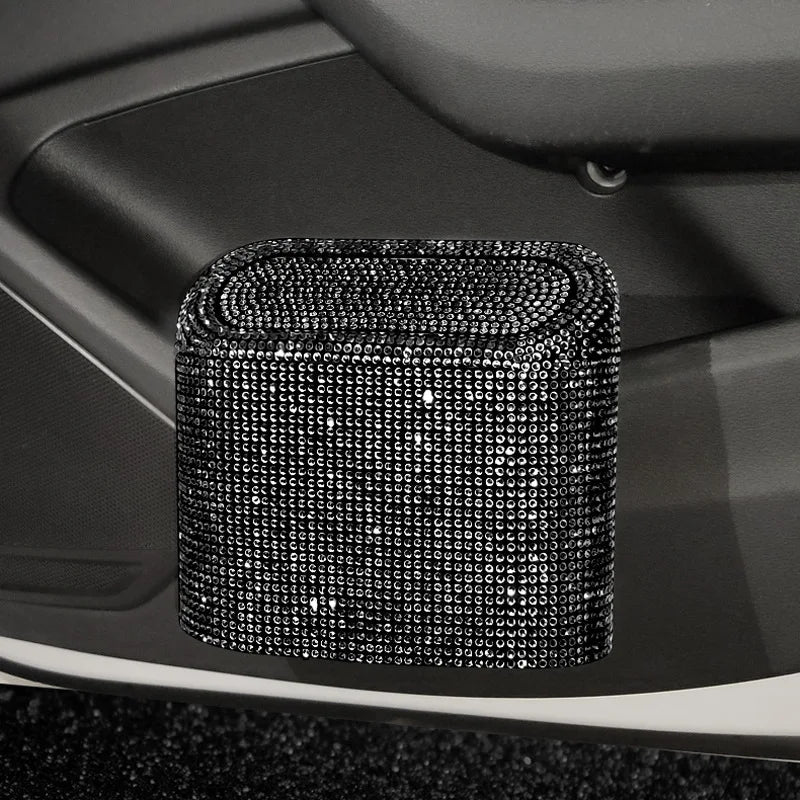 Bling Rhinestone Door Trash Bin