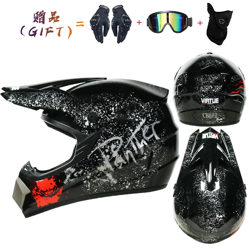 3 Piece Off-Road Helmet Set