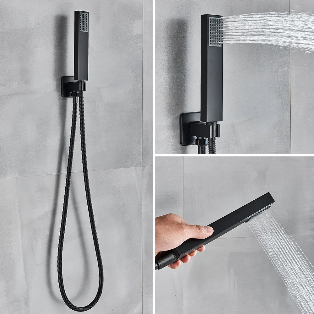 Wall Mounted Rainfall Shower Kit Concealed Embedded Box