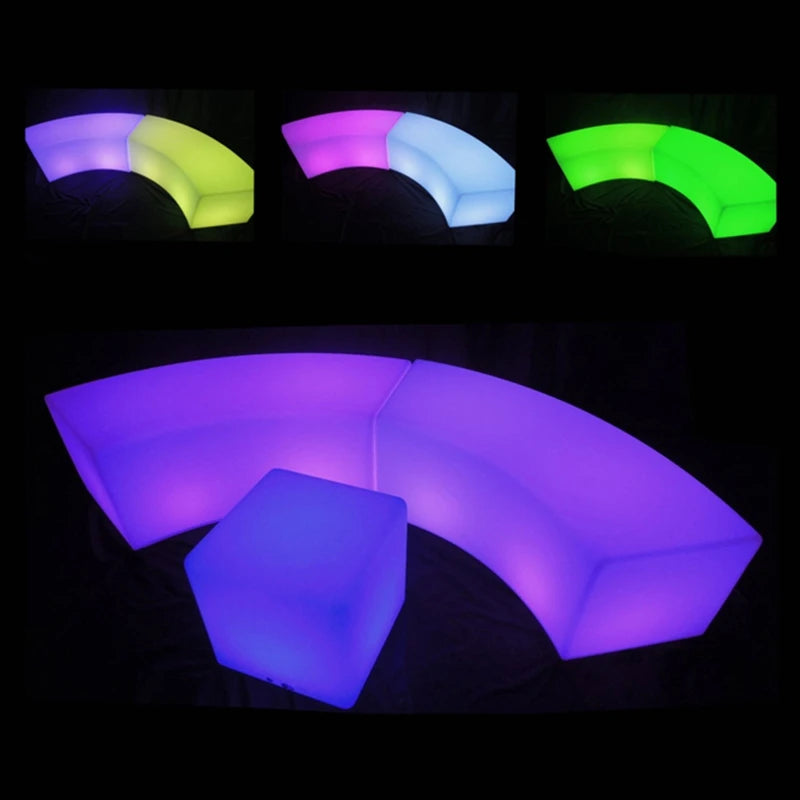 LED Bar Chair Stool, Waterproof, Rechargeable, 16 Color Changing, Home Furniture, SK-LF29, L120 * W43 * H43cm