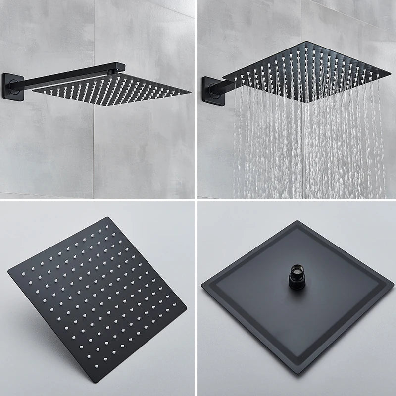 Wall Mounted Rainfall Shower Kit Concealed Embedded Box