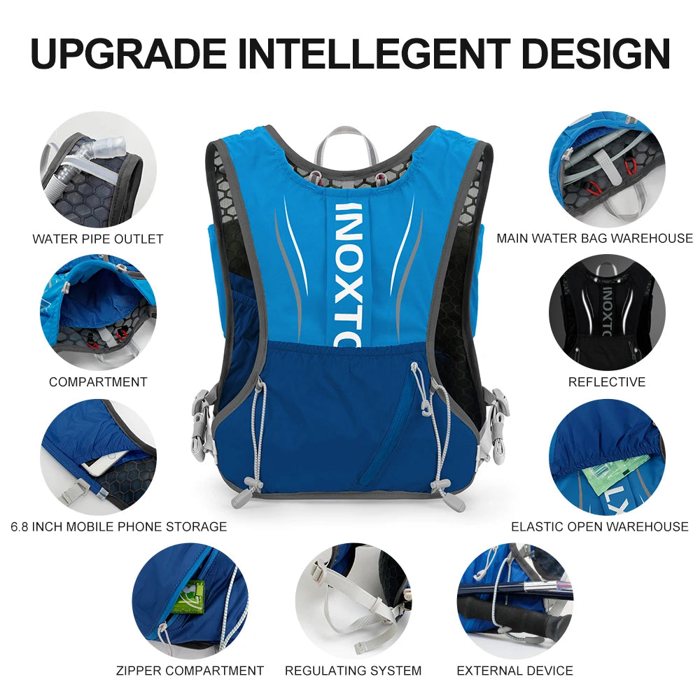 INOXTO Men's Women's Sports Backpack Marathon Moisturizing Vest