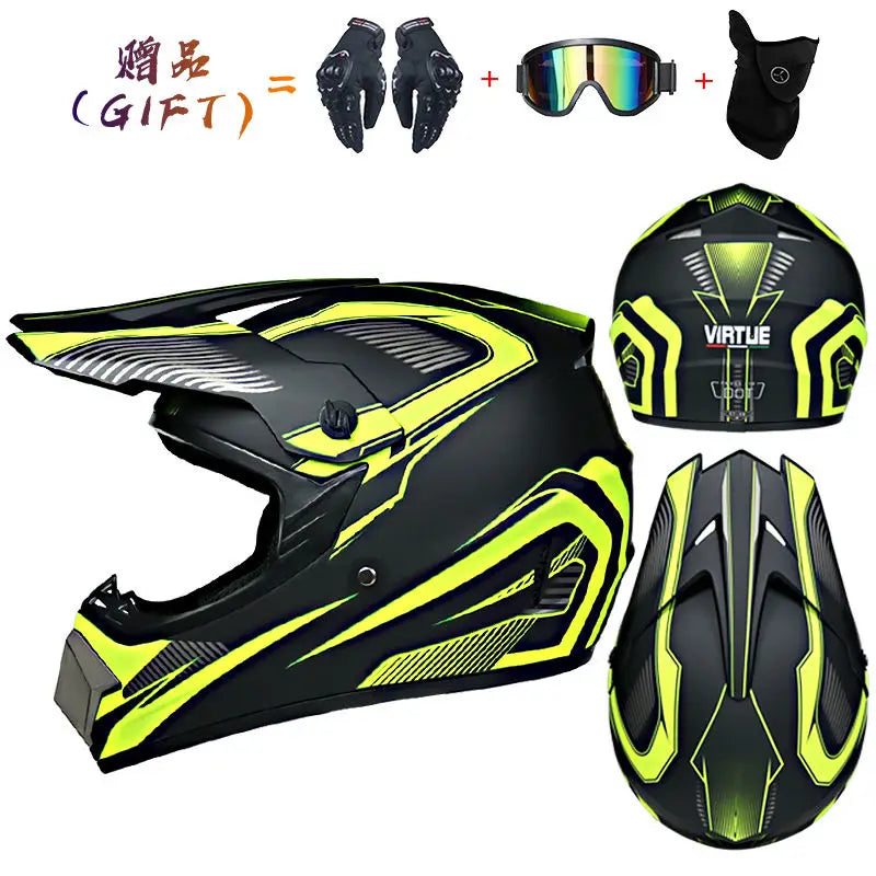 3 Piece Off-Road Helmet Set