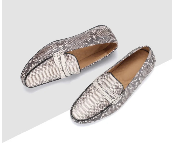 Real Genuine python skin leather men fashion shoe