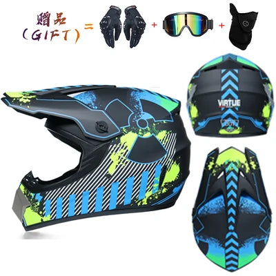 3 Piece Off-Road Helmet Set