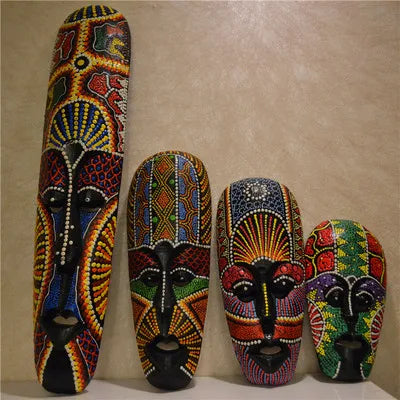 Handmade African Stippling Mask Face Wall Decor