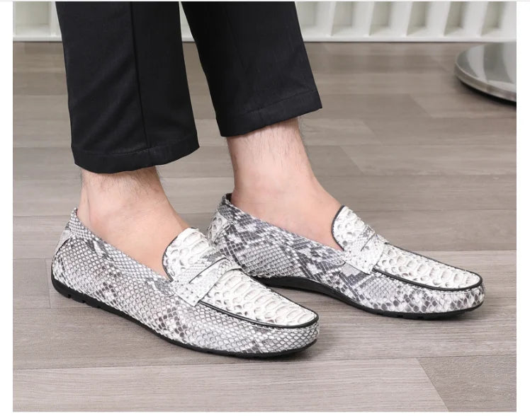 Real Genuine python skin leather men fashion shoe
