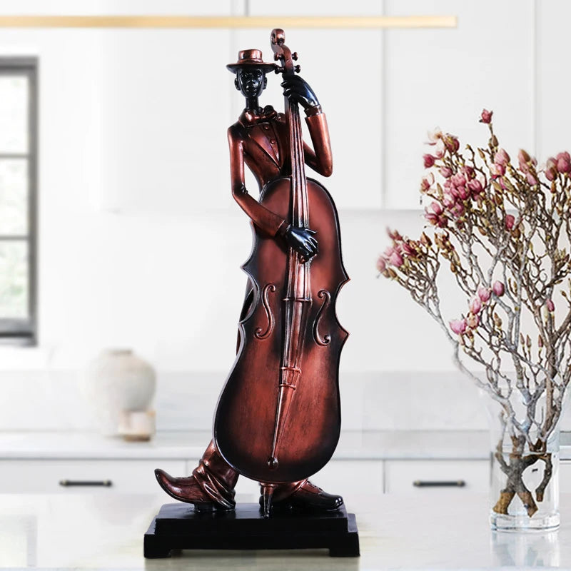 Resin Craft Negro Musician Music Band Statues