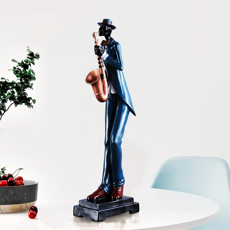 Resin Craft Negro Musician Music Band Statues