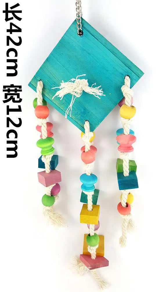 Parrot Grinding Swing Station String Toy