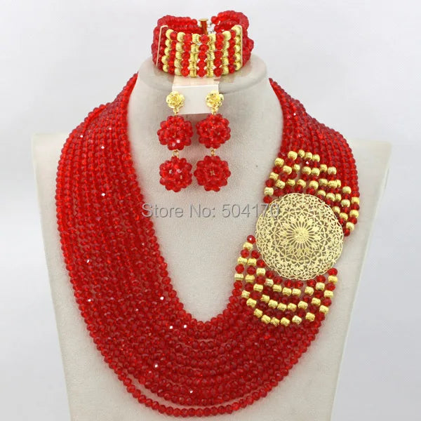 Splendid Nigerian Beads Choker Necklace Set