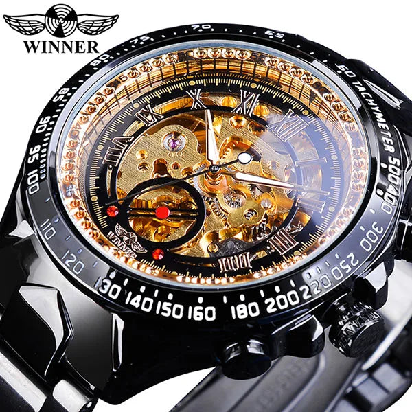 Mechanical Sport Design Bezel Fashion Watch