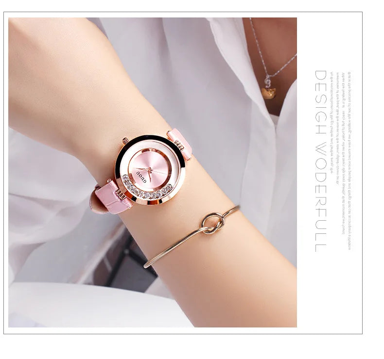 Quicksand Gift Dress Watch Genuine Leather